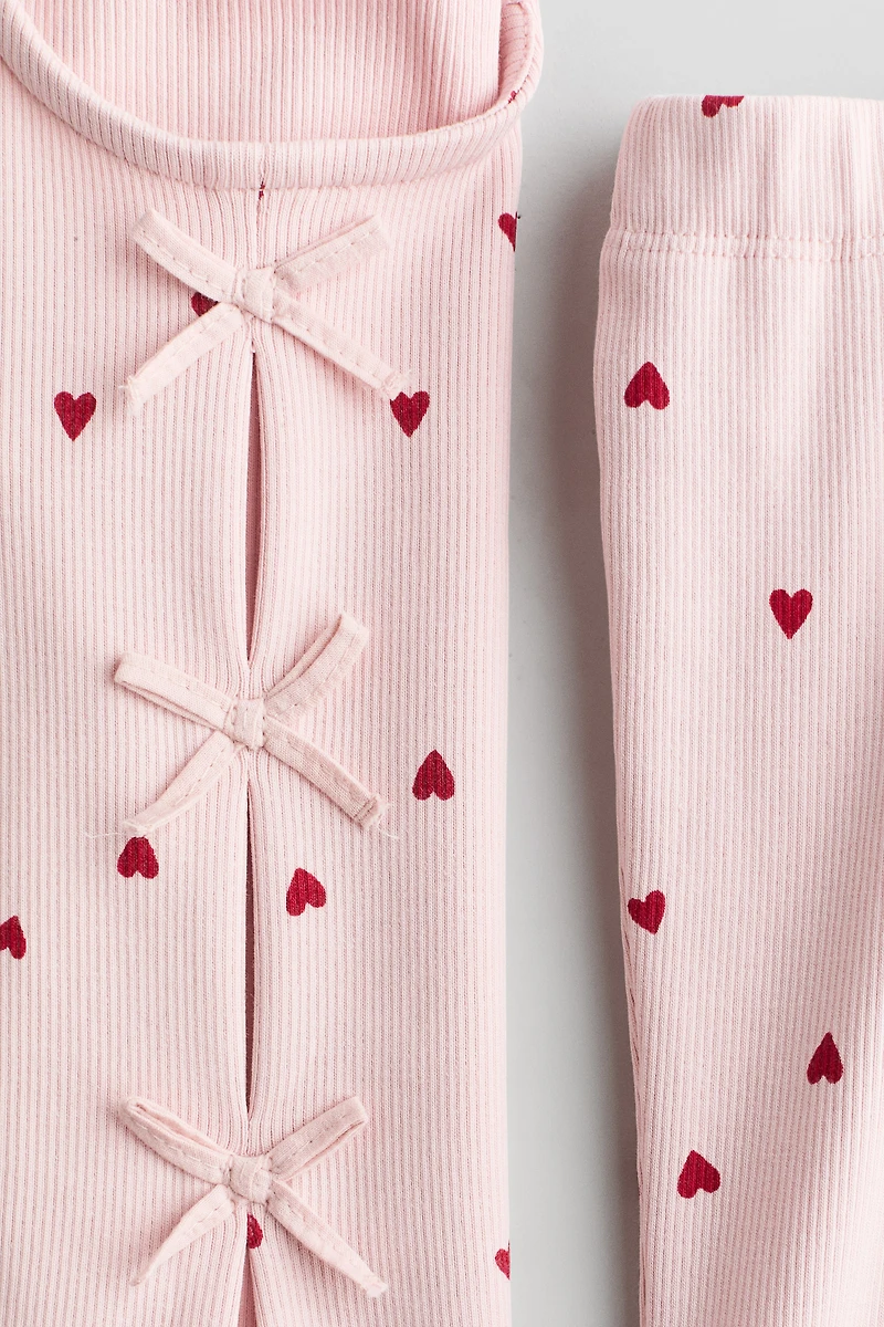 2-Piece Ribbed Cotton Set