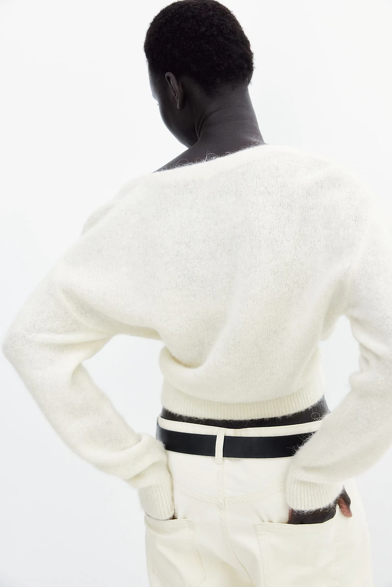 Alpaca-Blend Cardigan