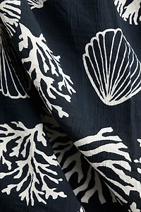 Patterned Wrap-Front Dress
