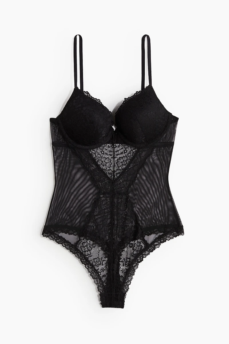 Maillot culotte-ficelle pigeonnant en filet