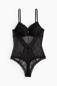 Maillot culotte-ficelle pigeonnant en filet