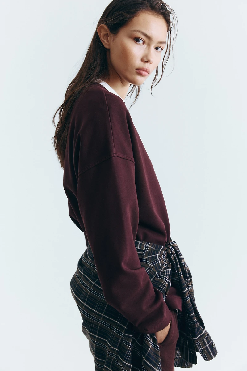 Chandail en molleton délavé