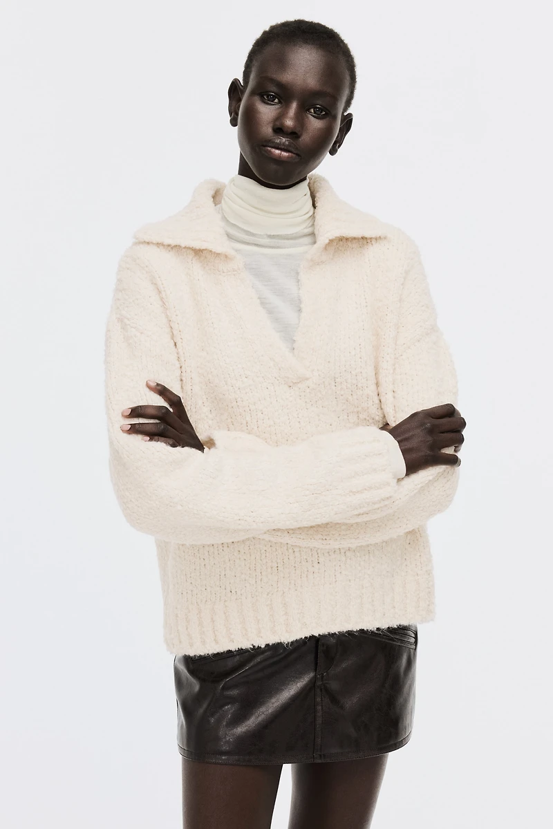 Chandail grande taille avec col