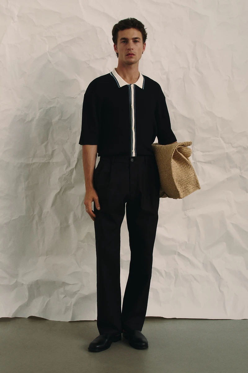 Relaxed-Fit Tailored Linen-Blend Pants