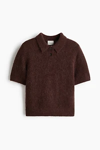 Alpaca-Blend Polo Shirt