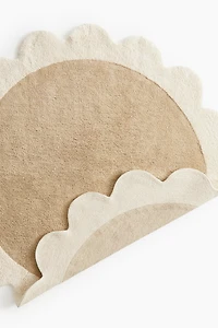 Flower-Shaped Cotton Rug