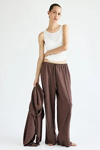 Viscose-Blend Drawstring Pants