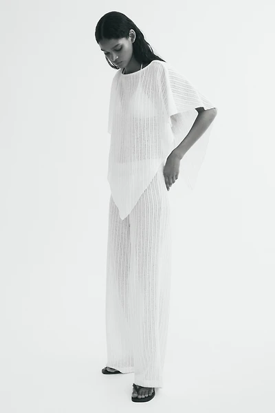 Rib-Knit Cape Top