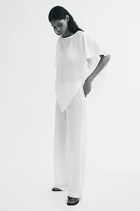 Rib-Knit Cape Top