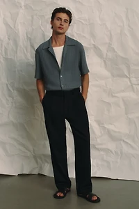 Relaxed-Fit Linen-Blend Pants