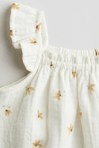 Patterned Muslin Romper Suit
