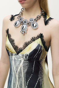 Robe imprimée en satin