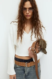 Oversized Cable-Knit-Look Sweater