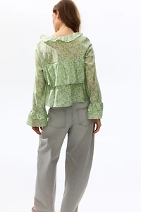 Ruffle-Trimmed Blouse