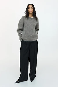 Wide-Leg Pants with Belt Detail