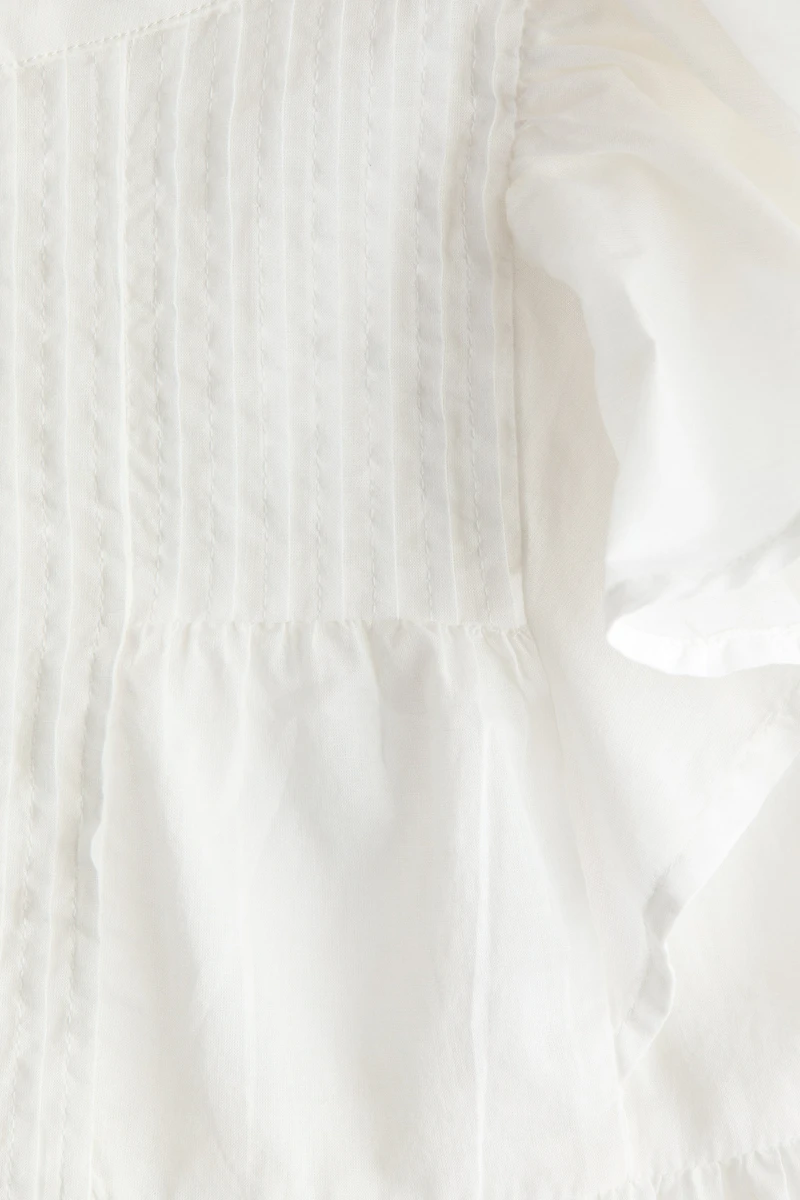 Haut volanté en coton