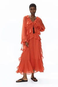 Oversized Flounced Dress