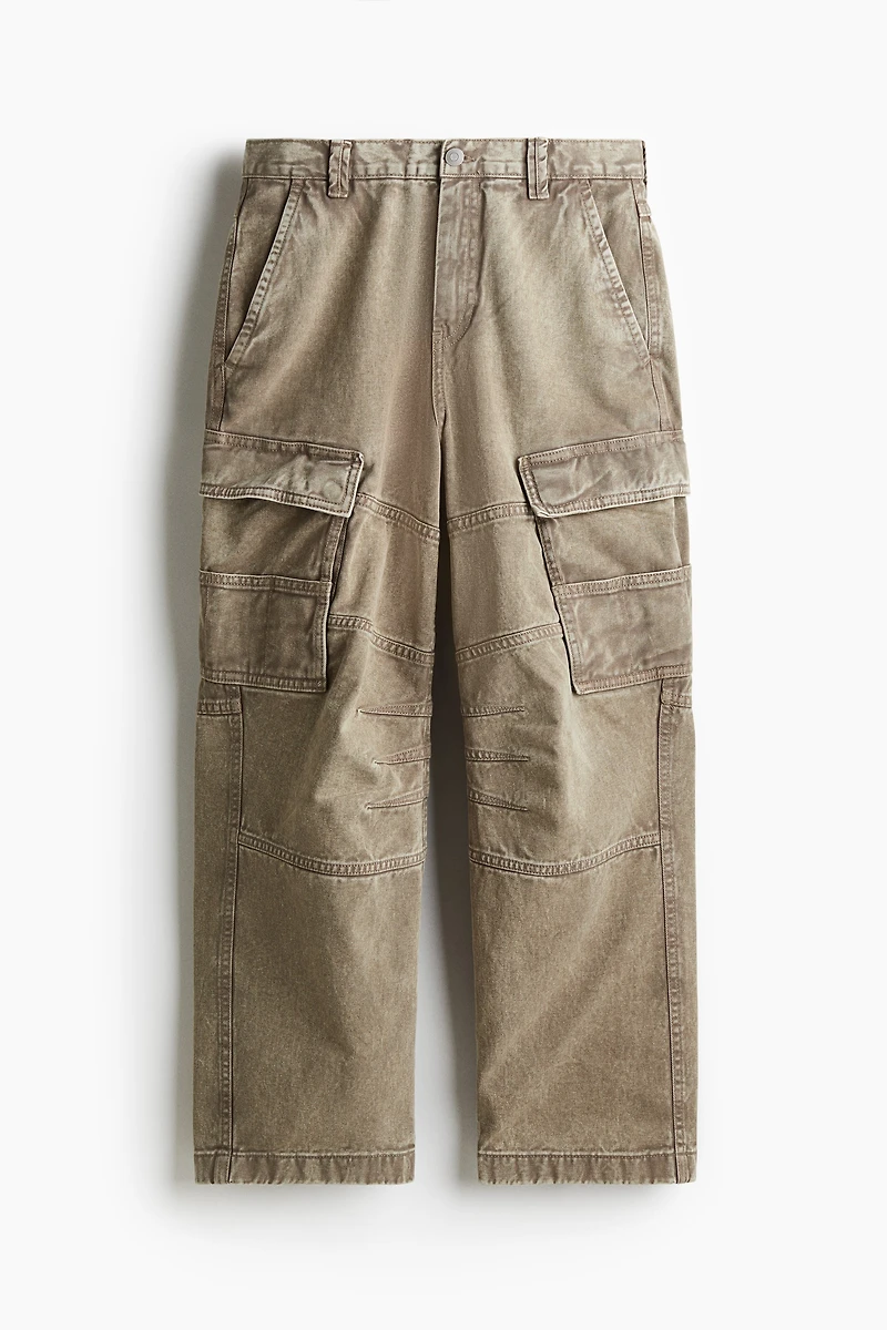 Loose-Fit Cotton Cargo Pants