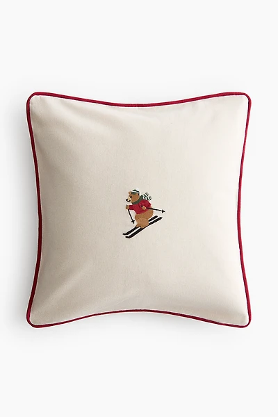 Embroidered-Motif Cushion Cover