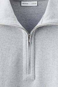 Chandail à col fermeture éclair en coton