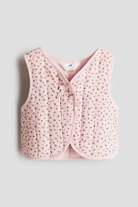 Chandail sans manches matelassé en mousseline