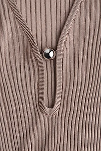 Long Rib-Knit Dress