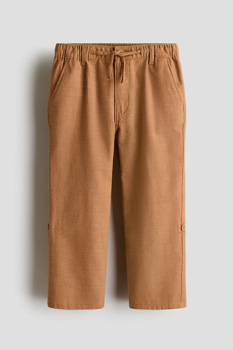 Cotton Roll-Up Pants
