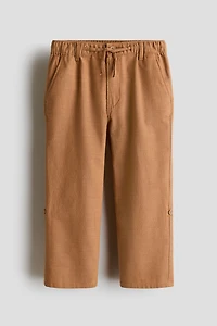 Cotton Roll-Up Pants