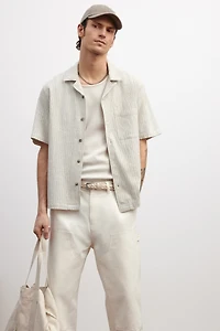 Regular-Fit Linen-Blend Resort Shirt
