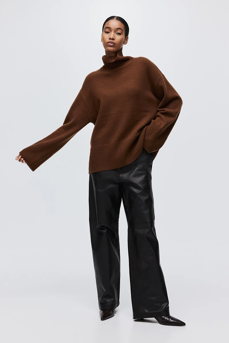 Cashmere-Blend Turtleneck Sweater