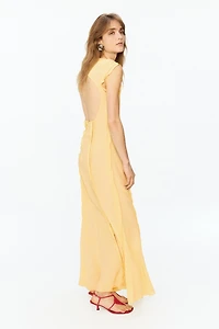 Robe plissée avec dos ouvert