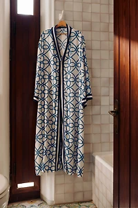 Cafetan de plage imprimé