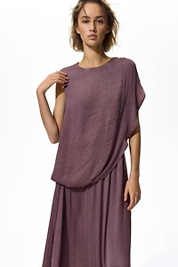 Draped Satin Dress