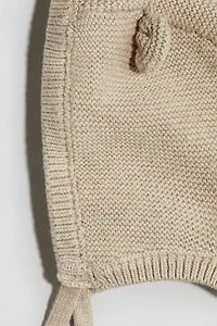 Bonnet béguin en tricot de coton