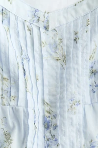 Frill-trimmed cotton top