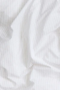 Pinstriped Twin Duvet Cover Set