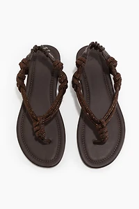 Rhinestone-Embellished Sandals