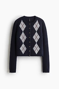 Jacquard-Knit Cardigan