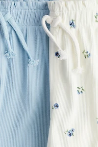 2-Pack Ribbed Jersey Shorts