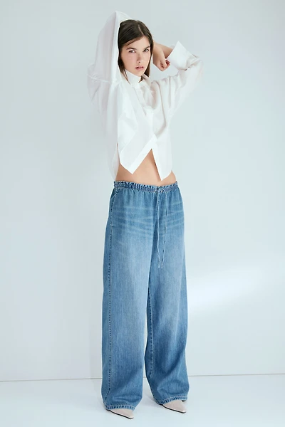 Denim Pull-On Pants