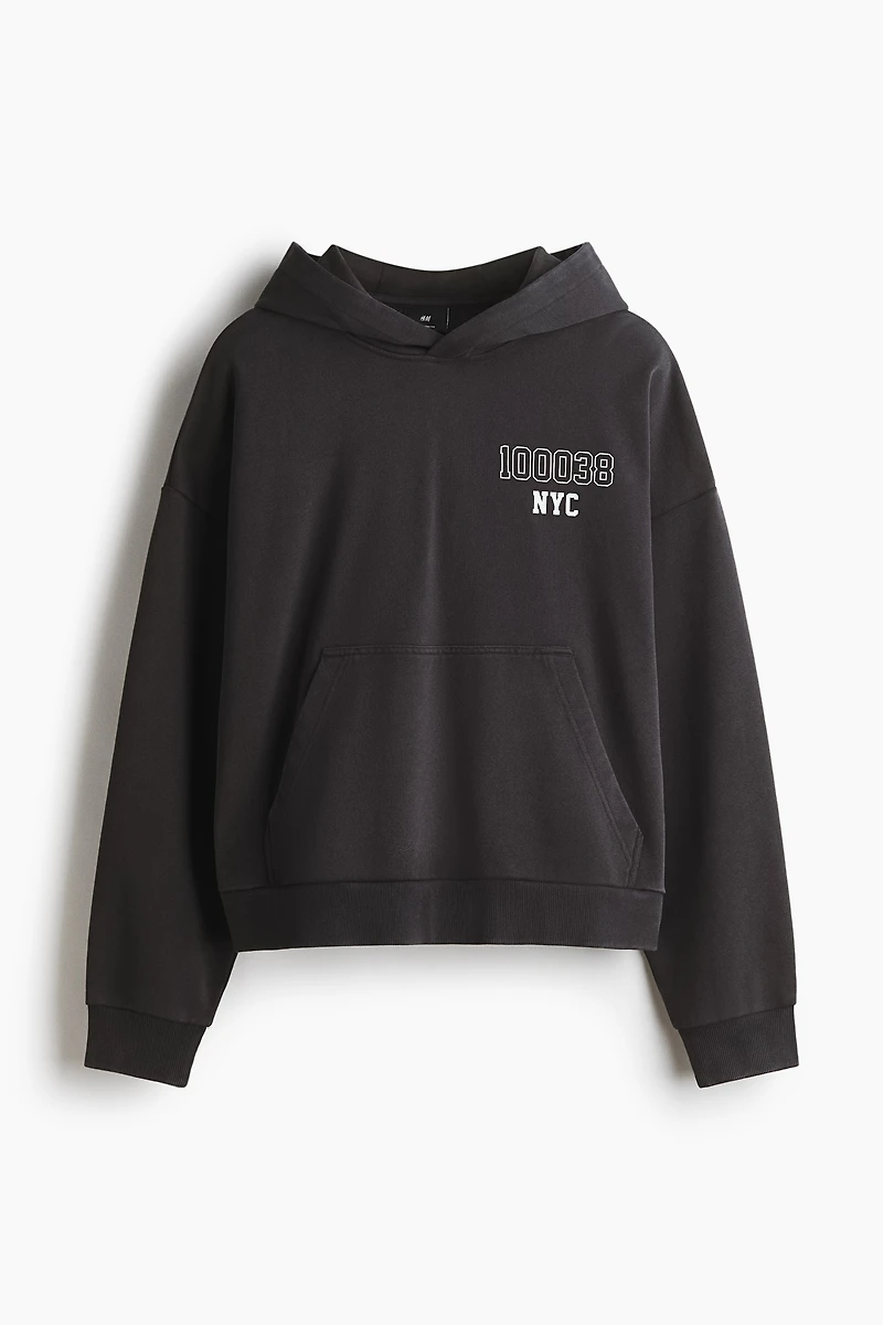 Oversized-Fit Printed Hoodie