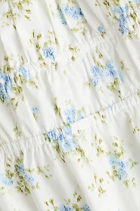 Robe en popeline avec manches bouffantes