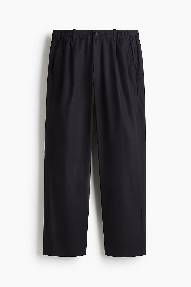 Relaxed-Fit Tailored Linen-Blend Pants