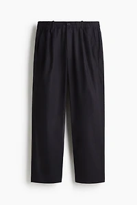 Relaxed-Fit Tailored Linen-Blend Pants