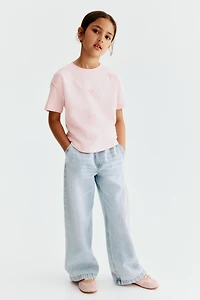 Wide Leg Paper-bag Jeans