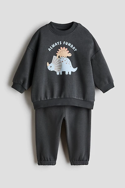 Ensemble 2 pièces en molleton imprimé