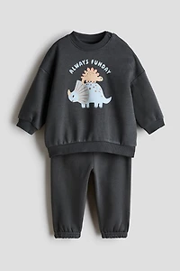 Ensemble 2 pièces en molleton imprimé