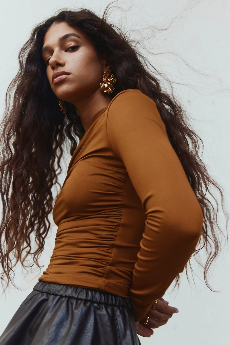 Haut en jersey à effet drapé