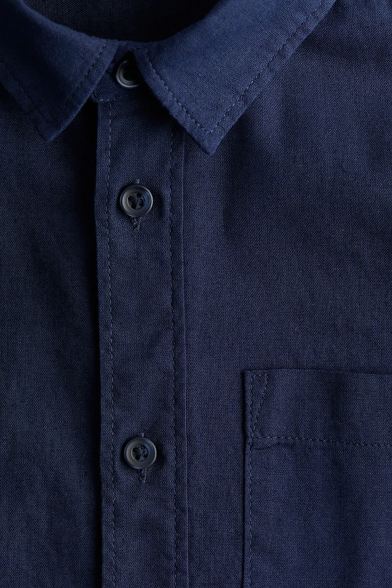 Linen-blend shirt
