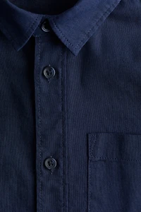 Linen-blend shirt